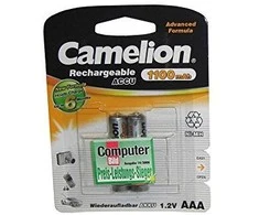 Camelion HR03 1,2 V 1100 mAh AAA mikro nikelio metalo hidrido įkraunama baterija (2 vnt.)