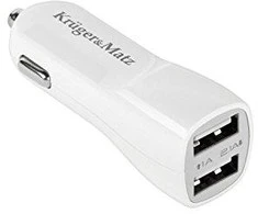 Kruger &amp; Matz 2xUSB 2400 mA automobilinis įkroviklis