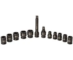 1/2" šešiakampė smūginė galvutė, trumpa, KS Tools