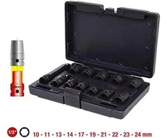 1/2" šešiakampė smūginė galvutė, trumpa, KS Tools