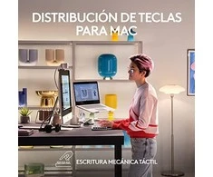„LOGITECH MX Mechaninė Mini“, skirta MAC „Bluetooth“ apšviesta klaviatūra – PALE Pilkas – US INT'L – TACTILE