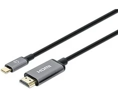 Kabelis USB Manhattan USB-C - HDMI 2 m Juodas (153607)