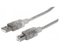 StarTech Manhattan 333405 USB kabelis 1,8 m 2.0 USB A USB B Sidabras