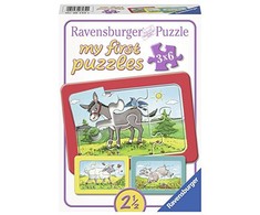 Ravensburger mano pirmosios dėlionės „Ūkio gyvūnai“, 3×6 det., nuo 2,5 m.