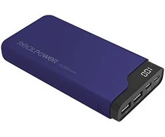 Mėlyna Powerbank RealPower Type-C 15000 Midnight mėlynas