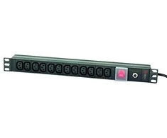 Techly Pro TECHLYPRO 023776 Rack 19 1U maitinimo juosta, skirta UPS 250V/16A 12x C13 lizdai C20 kištukas