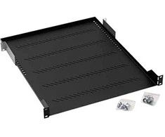 Triton 19" 1U perforuota lentyna, D250mm, maks. 20kg, šviesiai pilka