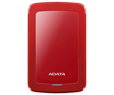 Kietasis išorinis diskas Adata HV300 1TB, 2.5", USB 3.1, Raudonas