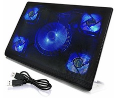 AAB Cooling AABCOOLING nešiojamojo kompiuterio aušinimo stovas su 5 ventiliatoriais ir USB, NCO084