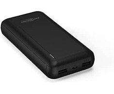 Išorinė baterija POWER BANK ANSMANN (PB212) 20000mAh (2xUSB; 1xUSB-C) juoda