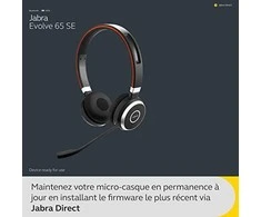 Jabra Evolve 65 SE UC Stereo Belaidės ausinės su mikrofonu, Bluetooth, Charging Stovas