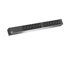 Bachmann 19" lizdo juostelė ALU 1U, 12 krypčių C13, pilka, 2,0 m C14 kištukas