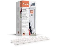 Peach Peach Binderücken baltas 16mm 100er-Pack