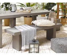 Beliani betoninis sodo suoliukas 150 x 40 cm rutulys TARANTO