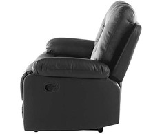 Beliani 2 vietų sofa su rankine atsipalaidavimo funkcija BERGEN, eko oda, juoda