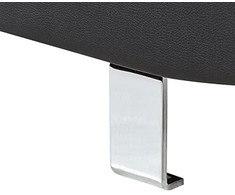 Beliani 5 vietų kampinė sofa NORREA, dirbtinė oda, juoda, kairinė