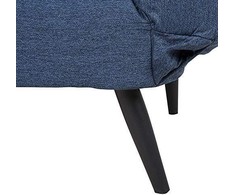 Beliani Dvivietė išskleidžiama sofa BREKKE tamsiai mėlyna