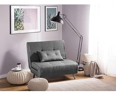 Beliani Viengulė išskleidžiama sofa FARRIS tamsiai pilka