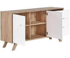Beliani 2 durų komoda FORESTER ruda/balta