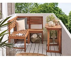 Lauko baldų komplektas Beliani Lumarko Balkono baldų rinkinys AcaciA wood TREIA!