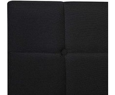 Beliani Kontinentinė lova ADMIRAL 140 x 200 cm, juoda