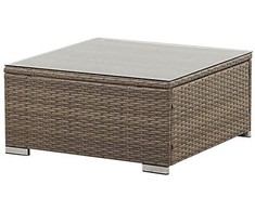 Lauko baldų komplektas Beliani Sodo rinkinys Belvedere rotan 6-man baltas