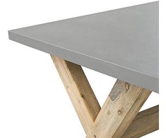 Beliani Sodo baldų komplektas su suolais 6 asmenims OLBIA Pilkas Betonas