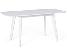 Beliani Išskleidžiamas valgomojo stalas SANFORD baltas 120/160 cm 80 cm