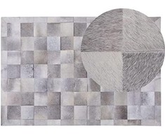 Beliani Odos skiautės kilimas 140 x 200 cm pilkas ALACAM