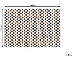 Beliani Kilimas KAYABEY smėlio spalvos 160 x 230 cm natūralios odos