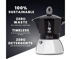 Moka kavinukas Bialetti Moka Induction Juodas 4 cups