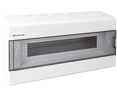Modulinė skirstomoji plokštė 1x18 ant paviršiaus montuojama (N+PE) IP40 SRn-18 ELEKTRO-PLAST OPATÓWEK