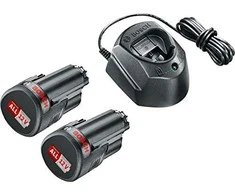 Bosch akumuliatorių PBA12V 2x1,5Ah ir kroviklio GAL1210 rinkinys namų ir sodo modeliams