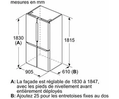 Bosch Serie 4 KFN96VPEA side-by-side šaldytuvas Freestanding 605 L E Nerūdijantis plienas