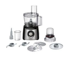 Virtuvinis kombainas Bosch MCM3401M Virtuvės kombainas, MultiTalent 3, 800 W, Juoda, šiaušto nerūdijančio plieno