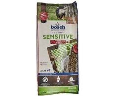 Bosch Petfood bosch Dog Adult SENSITIVE ėriena &amp; RICE – pašaras šunims su ėriena ir ryžiais, kurių jautri virškinimo sistema 15kg