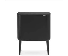Šiukšlių dėžė Brabantia Bo Touch, 3 x 11 l, Matinė juoda