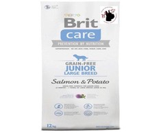 BRIT CARE Dog Junior Large Breed su lašiša ir bulvėmis 12kg