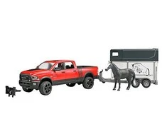 Pferd BRUDER pikapas RAM 2500 su priekaba arkliams ir arkliu 02501