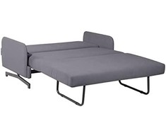 Beliani Dvivietė išskleidžiama sofa BELFAST pilka