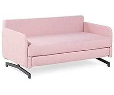 Beliani Išskleidžiama sofa 2 asmenims BELFAST rožinė