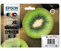 Epson Kiwi 202XL Originalus Juoda, Žydras, Rausvai raudona, Foto juoda, Geltona 1 vnt