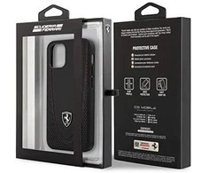 Apple iPhone 12 Pro Max Ferrari dėklas Off Track Perforated (FEOGOHCP12LBK) juodos spalvos