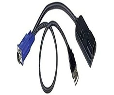 Adapteris AV Dell D-Sub (VGA) - RJ-45 juoda (A7485901)