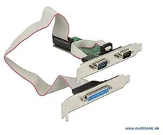 Kontrolierius Delock PCIE 2,0 x1 - 2x RS- 232 DB9 + 1x LPT DB25 (89556)