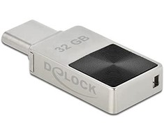 „DeLOCK Mini Pendrive USB-C 5 Gbps 32 GB“ – metalinis korpusas
