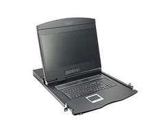 Digitus Konsolė modularna KVM 19'' LCD TFT, 8 portów VGA, touchpad, klaviatūra GE, juoda