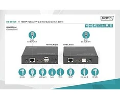DIGITUS HDBaseT 2.0 HDMI KVM Extender Set | Digitus