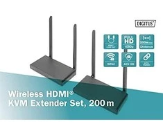 Assmann Electronic DIGITUS Wireless HDMI KVM plėstuvo rinkinys 200 m Full HD