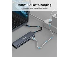 Adapteris AV Equip Equip Dock USB-C->HDMI,3xUSB3.0,100WPD 4K30Hz 0.25m gr
